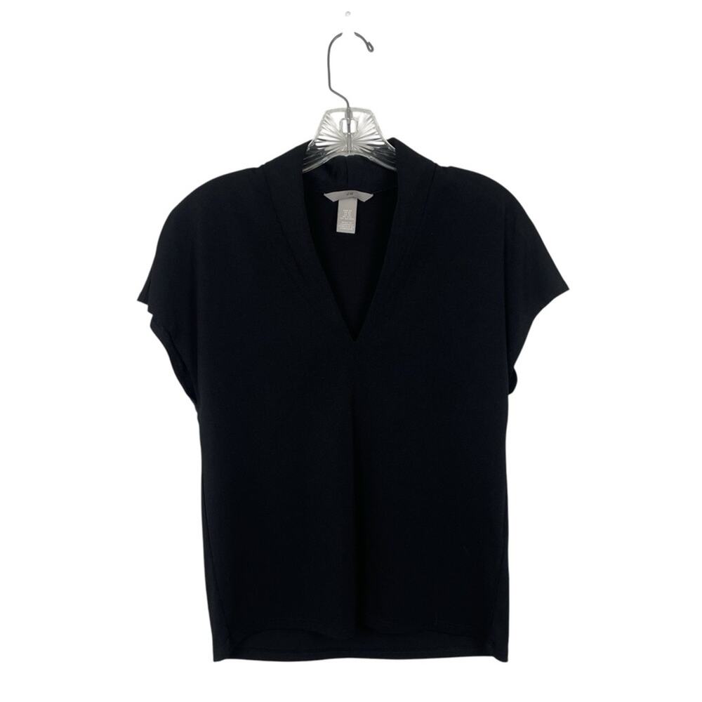 H&M V Neck Black Blouse-Women’s Size XS